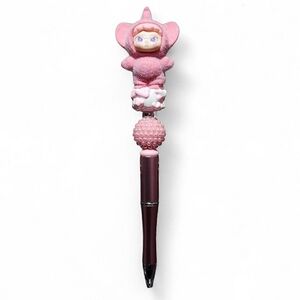 Dora Shanhai Dream TNT Space Beaded Ballpoint Twist Pen Pink Topper
